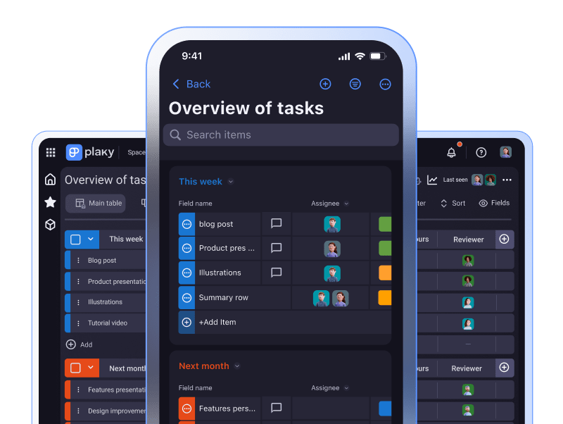 Resumen de las tareas
