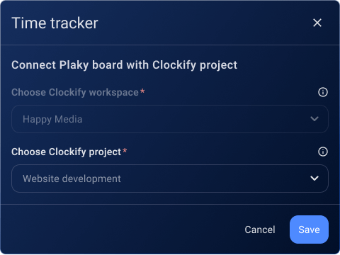 Plaky and Clockify integration
