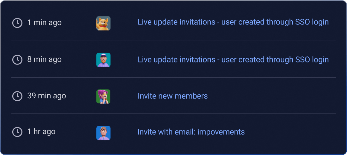 Real-time items updates