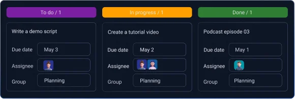 Kanban view