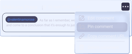 Pin a comment