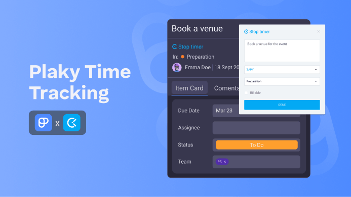 Plaky project and task management screenshot