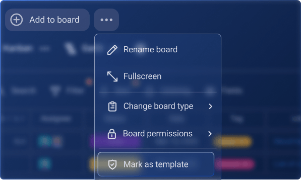 Board and tasks templates