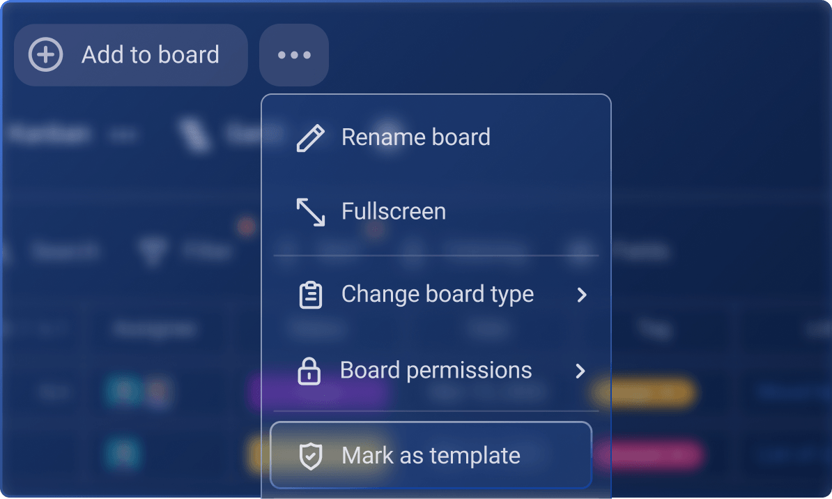 Board and tasks templates