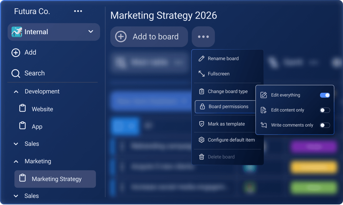 Board permissions