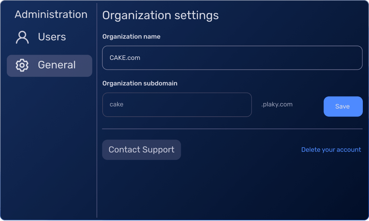 Custom subdomain
