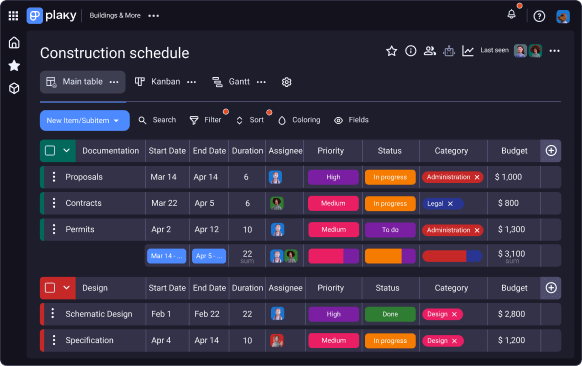 Construction management software