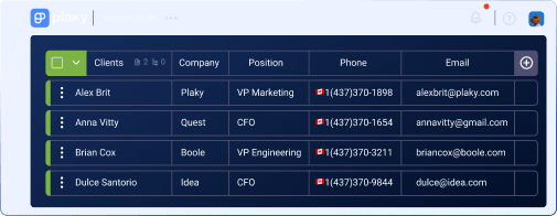 Never lose a contact