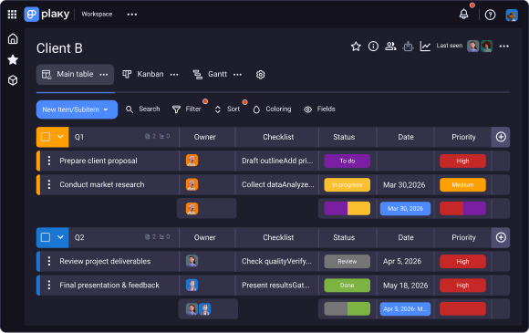 Stay up to date in Plaky