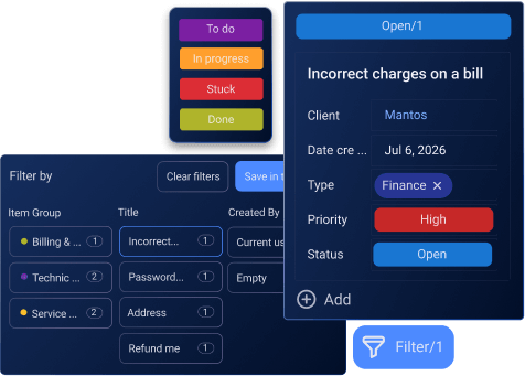 Tracking the status of customer queries