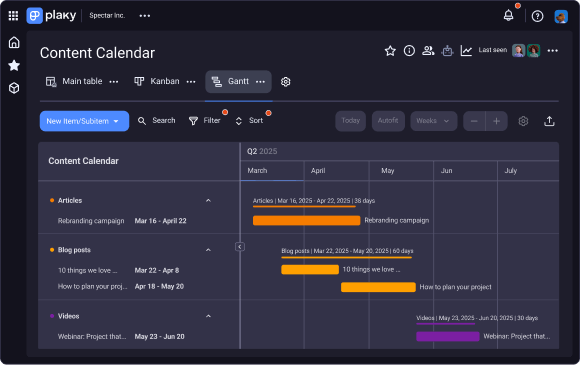 Stay up to date in Plaky