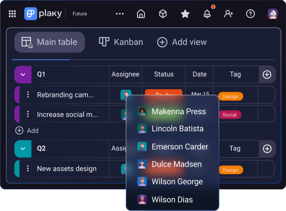 Stay up to date in Plaky