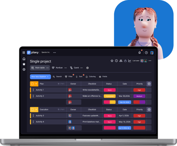 Stay up to date in Plaky