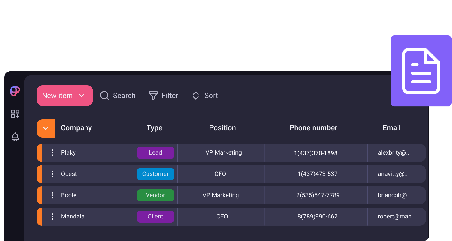 Client management software - Plaky™