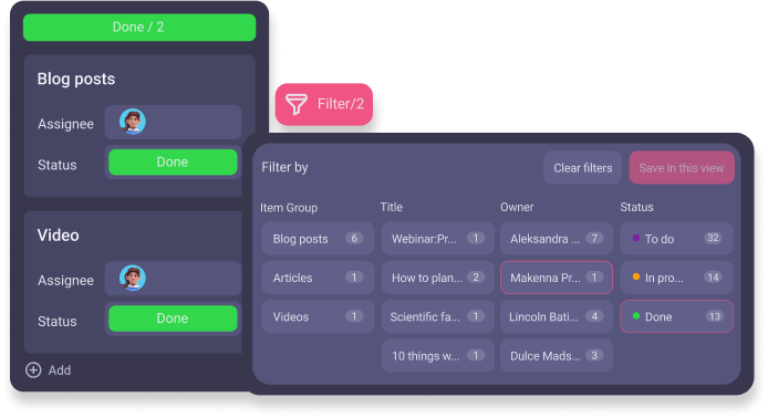 Plaky-Aufgabenmanagement Screenshot