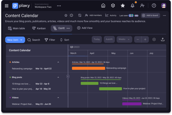 Plaky - Consulting management software