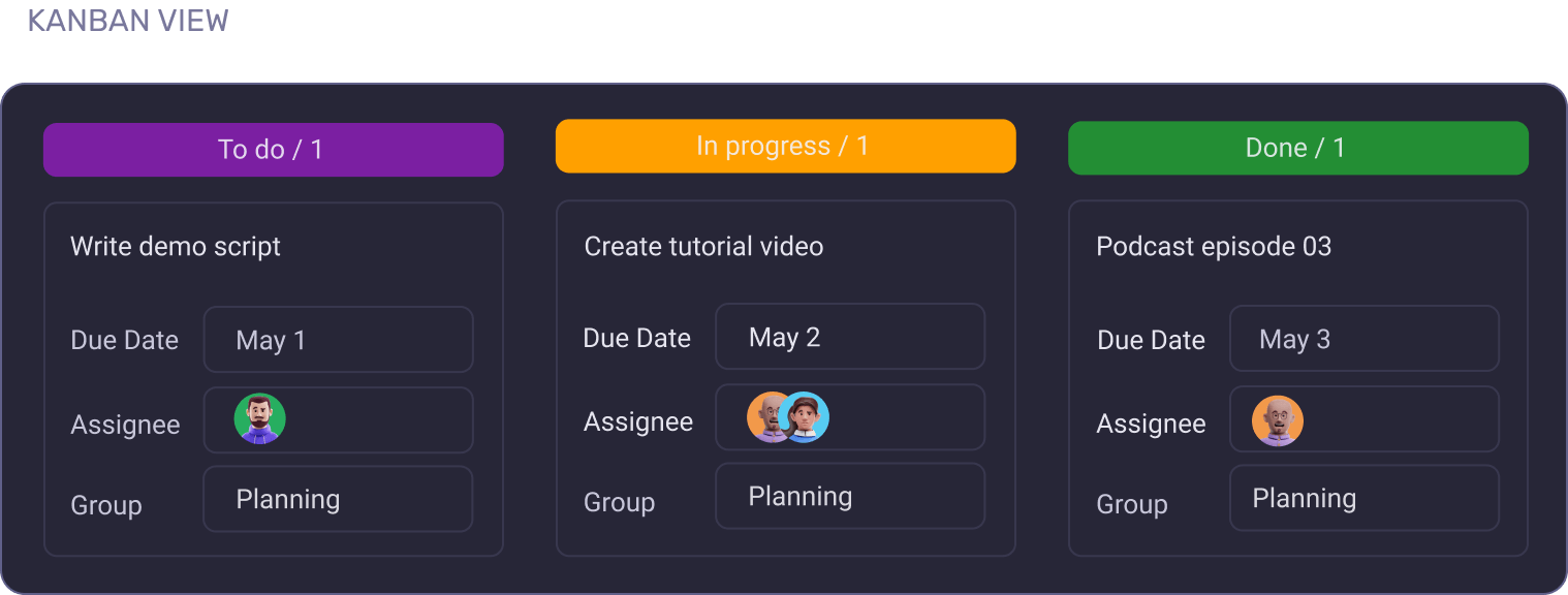 Plaky Project Management Features