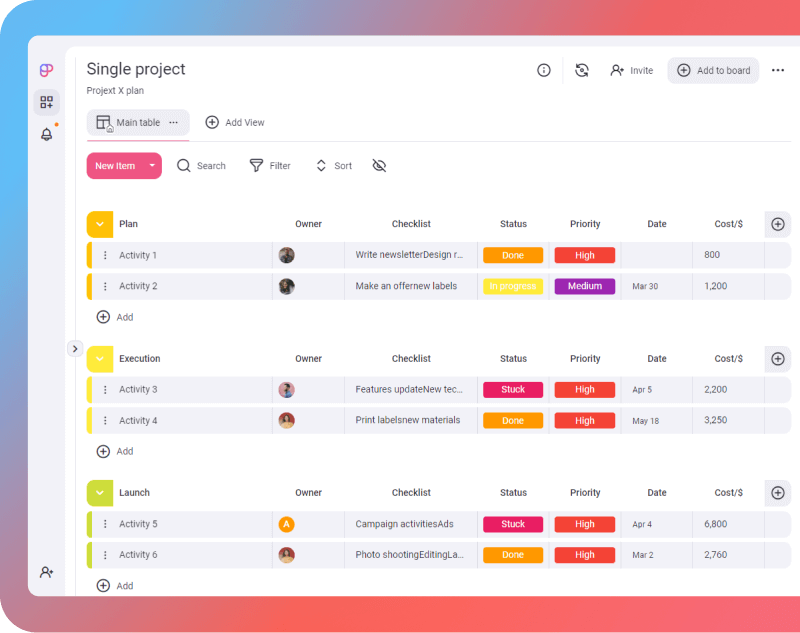 Plaky for Project Management screenshot