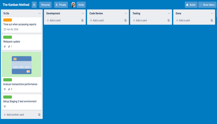 Trello project management tool for small teams
