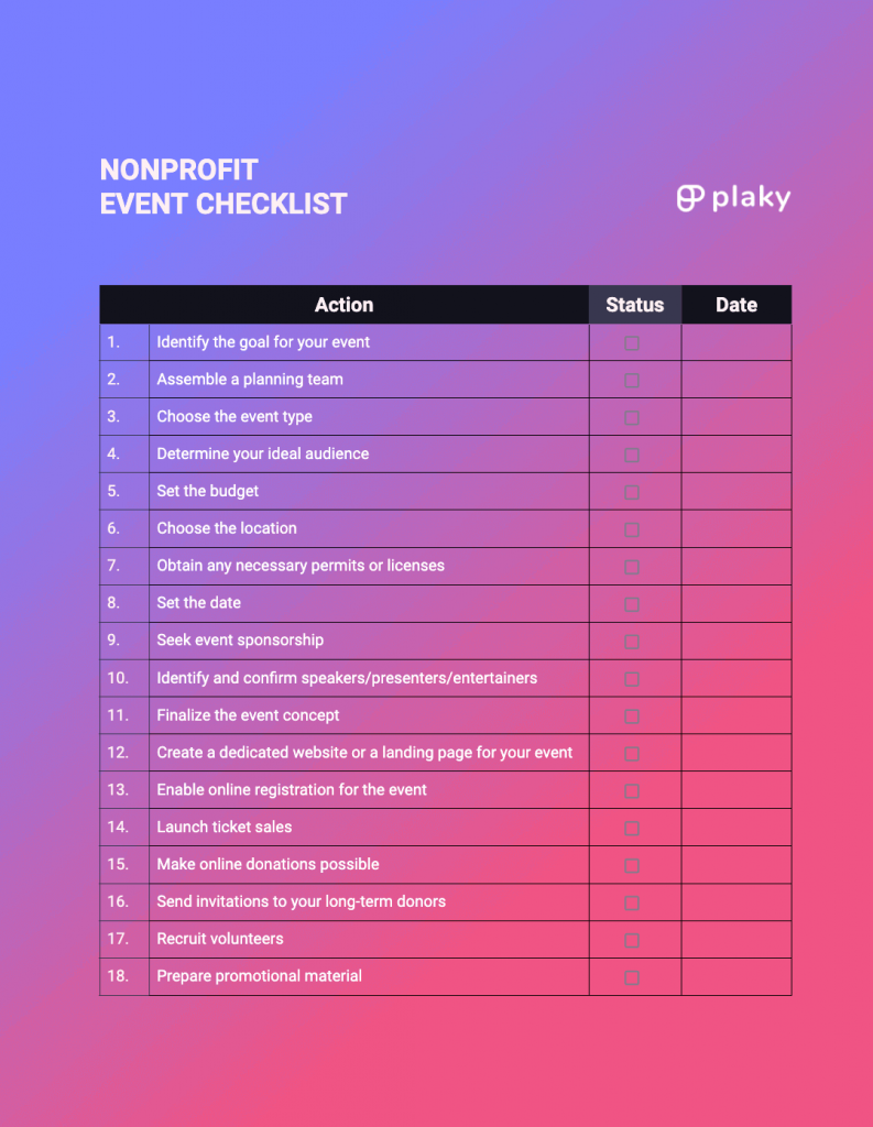 Nonprofit-event-checklist-template