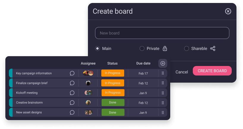 In Plaky, you can create a board for a project and add tasks