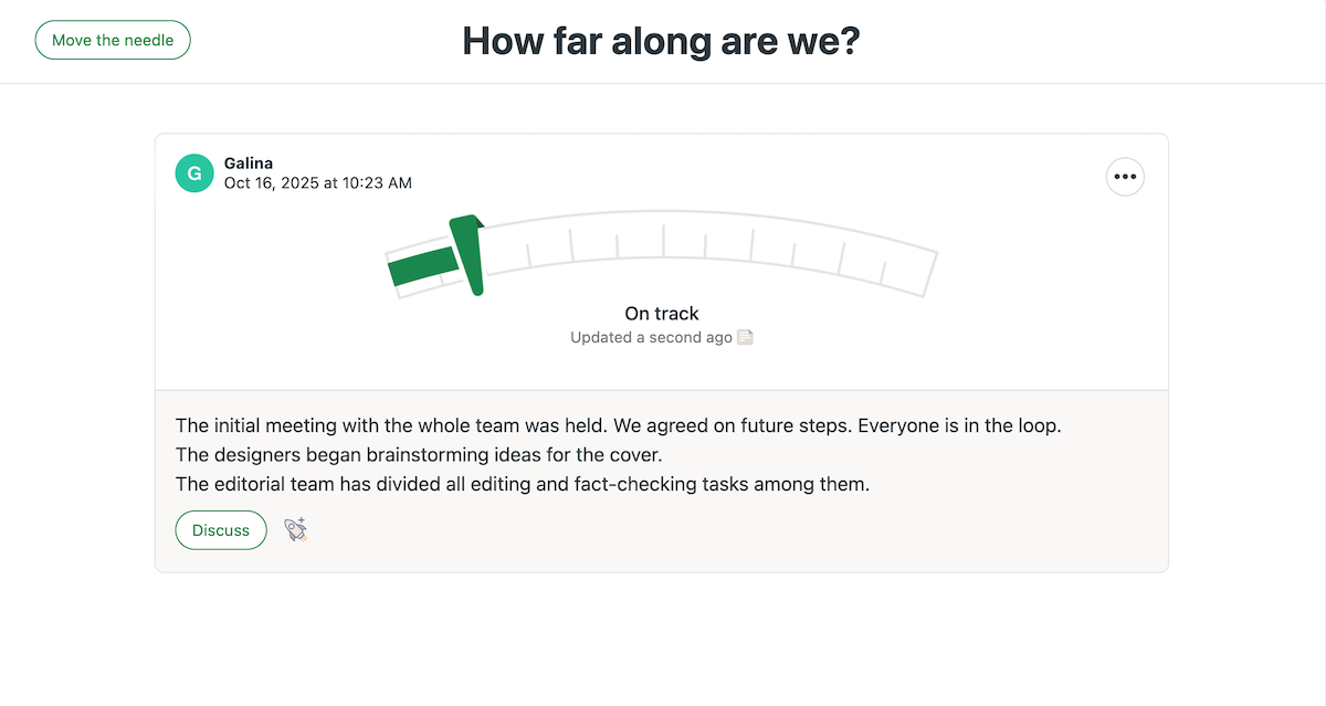 Tracking project progress in Basecamp