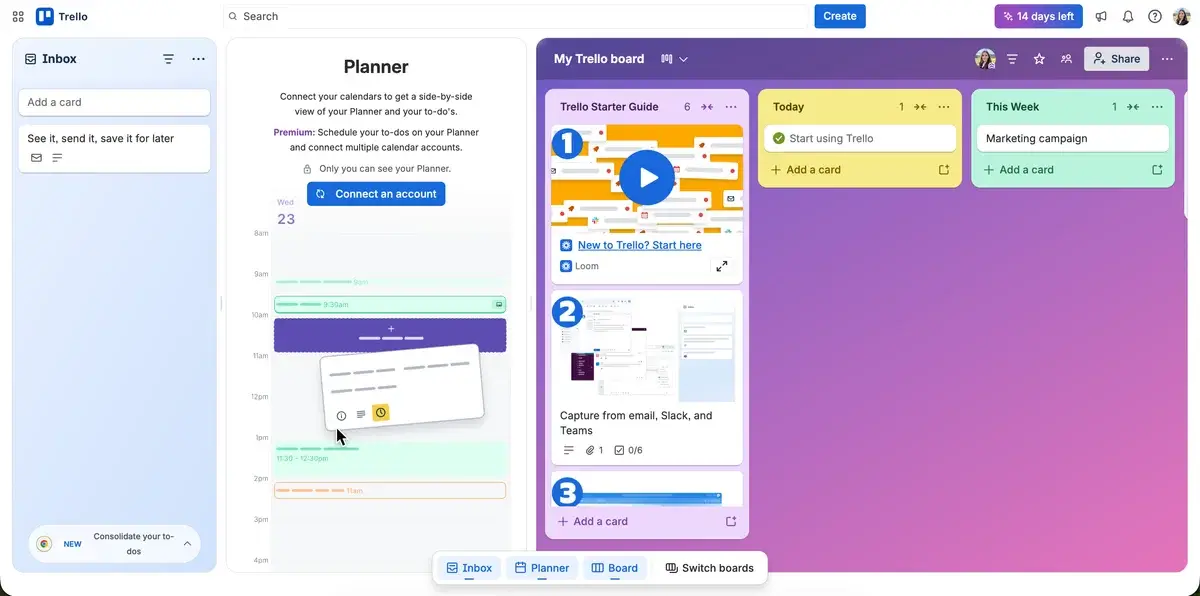 Your inbox, planner, and board in Trello