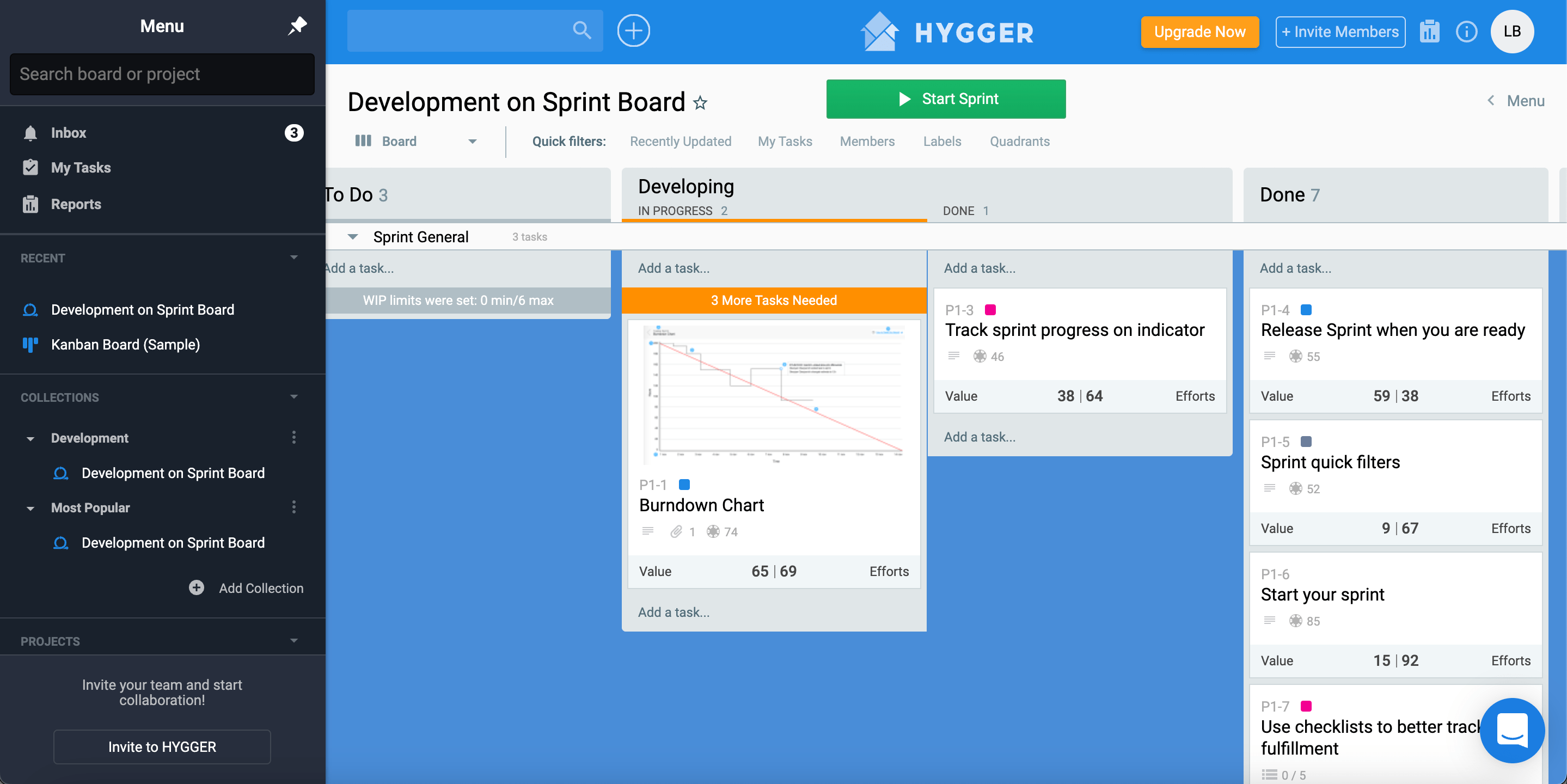 Hygger sprints template (source: Hygger)