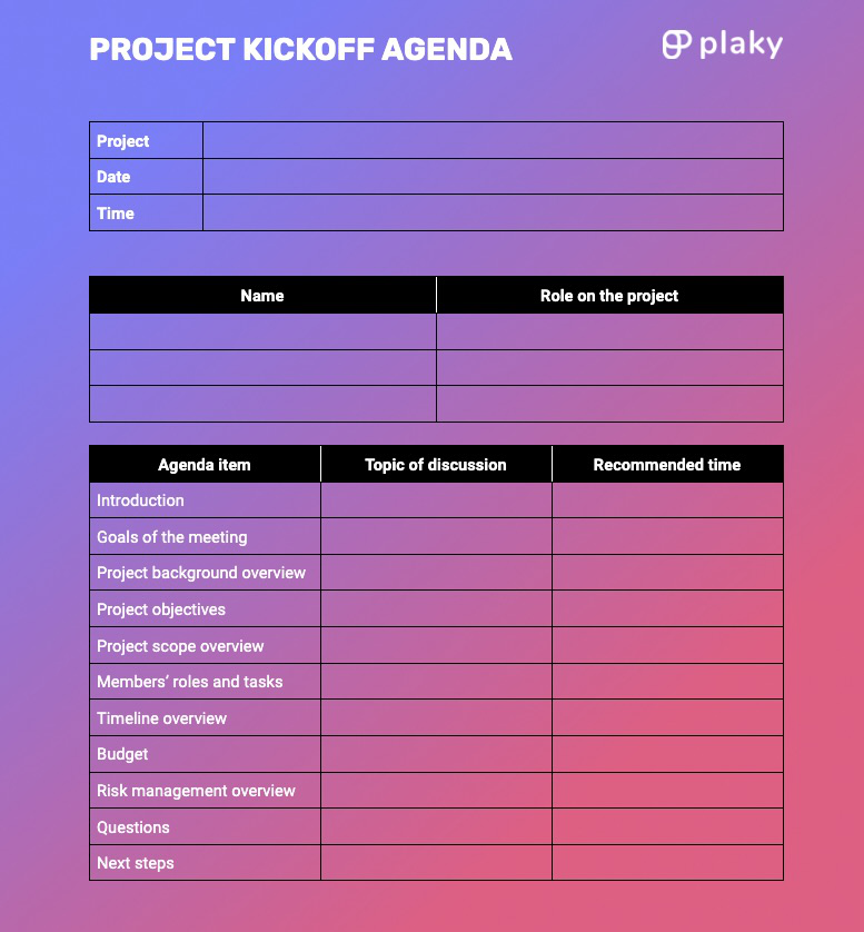 How to Run a Perfect Kickoff Meeting