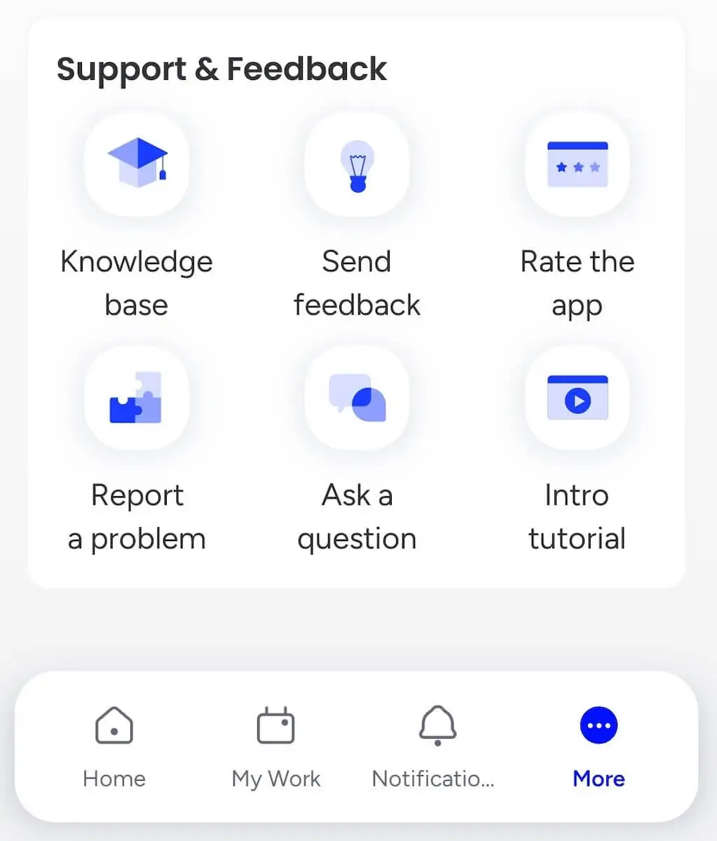 monday.com's support and feedback
