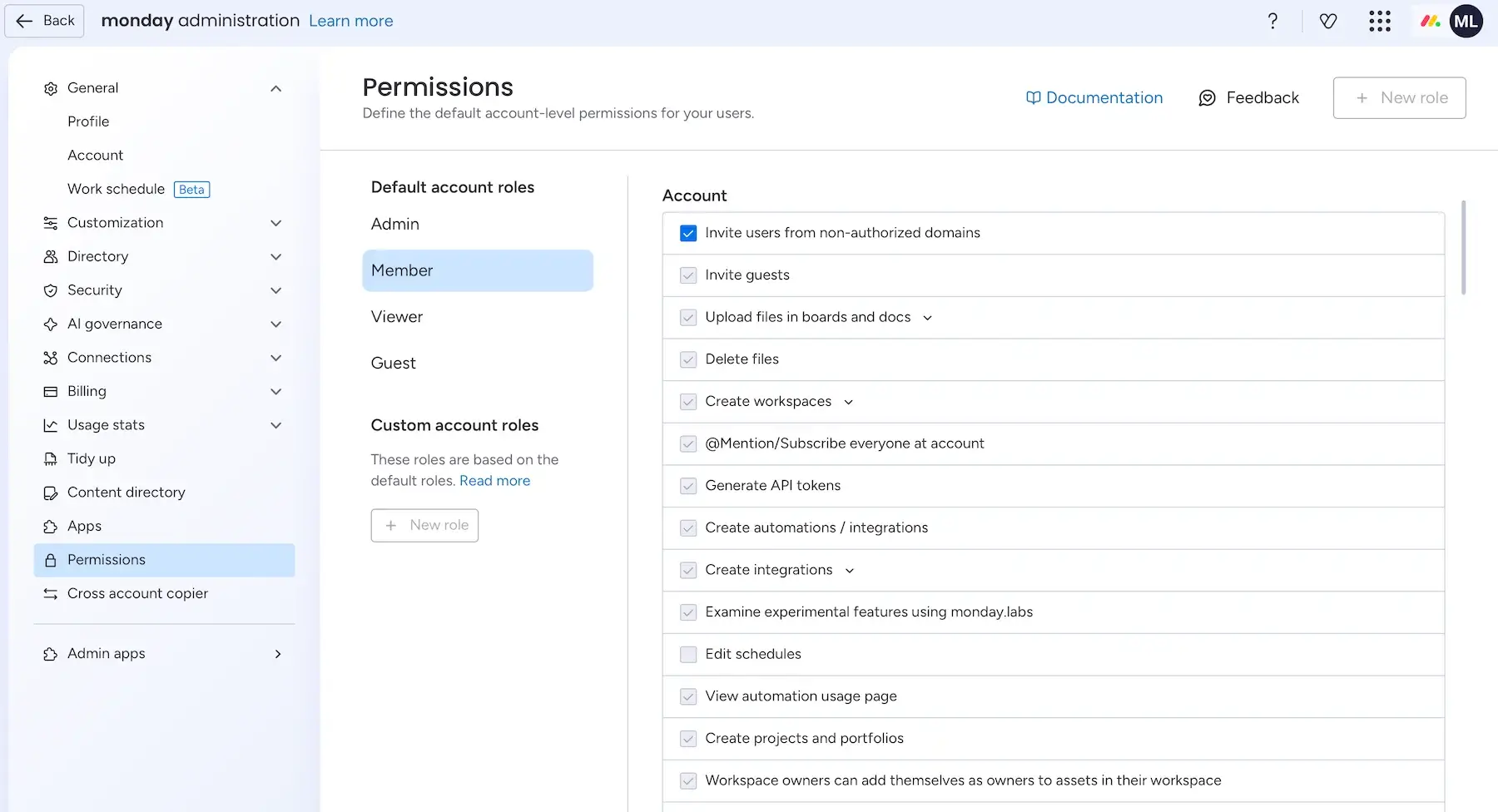 Setting up permissions in monday.com