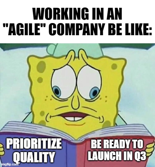 Agile company meme