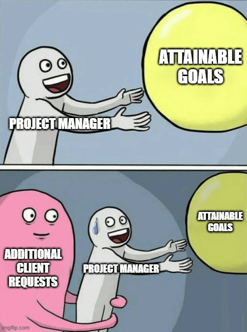 Bad clients project management meme