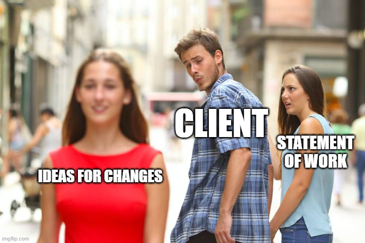 Clients project management meme