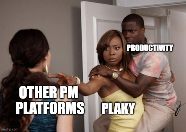 Plaky productivity meme