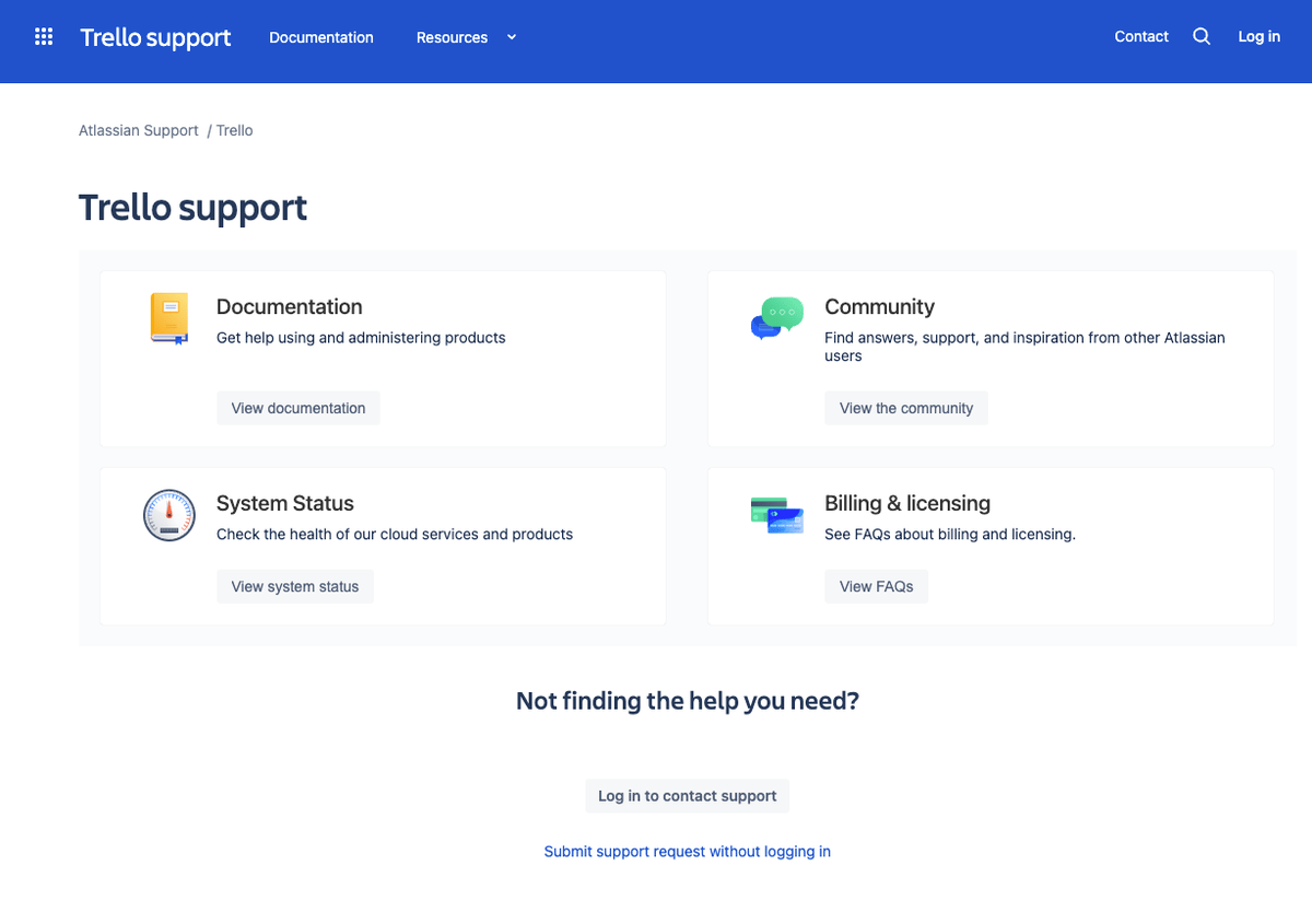 Trello’s help site