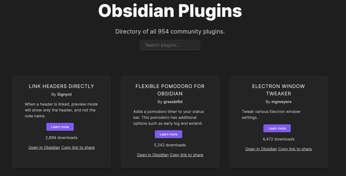 Obsidian plugins