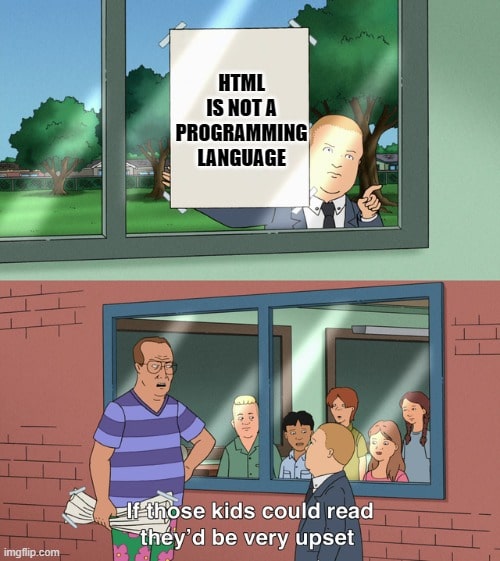 HTML is not a real language