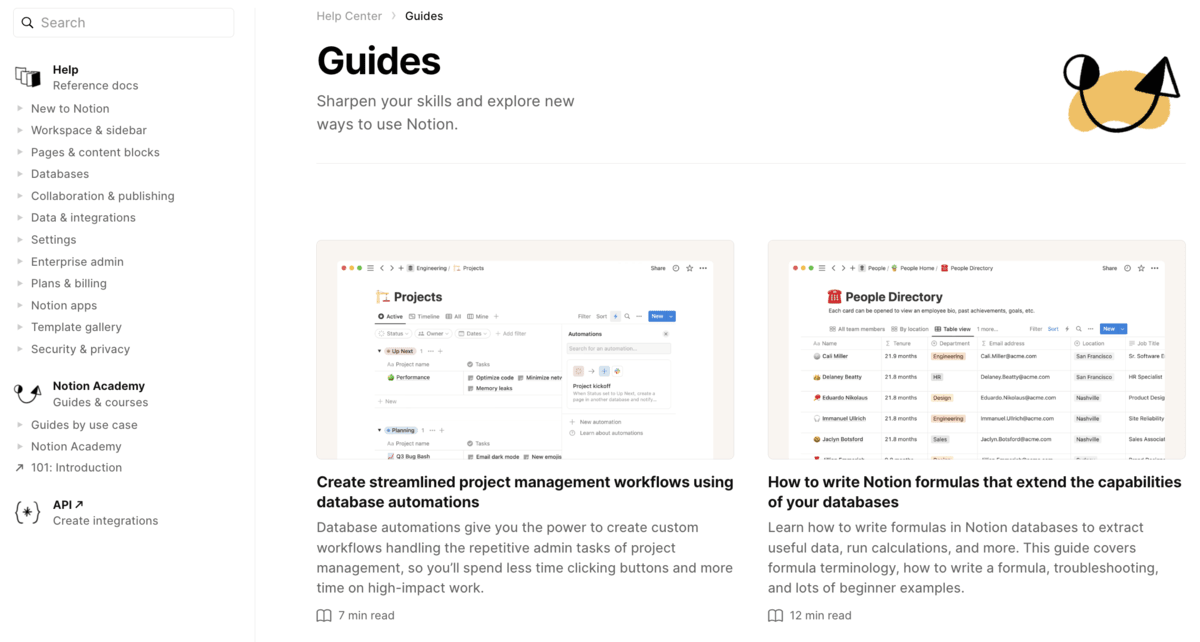 Notion Academy guides
