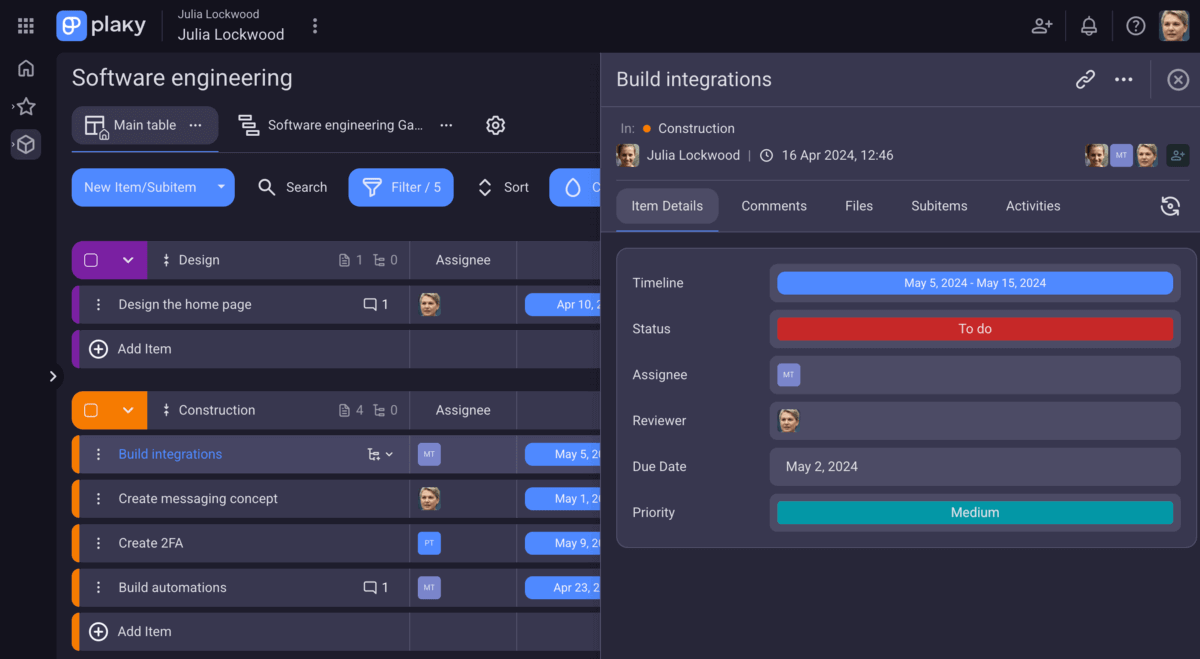 Creating customizable boards in Plaky
