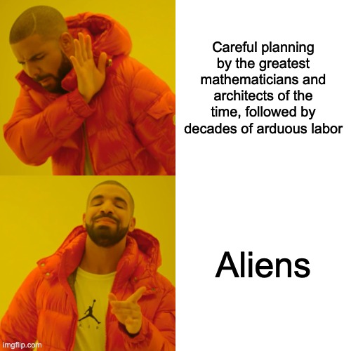 Pyramids aliens meme
