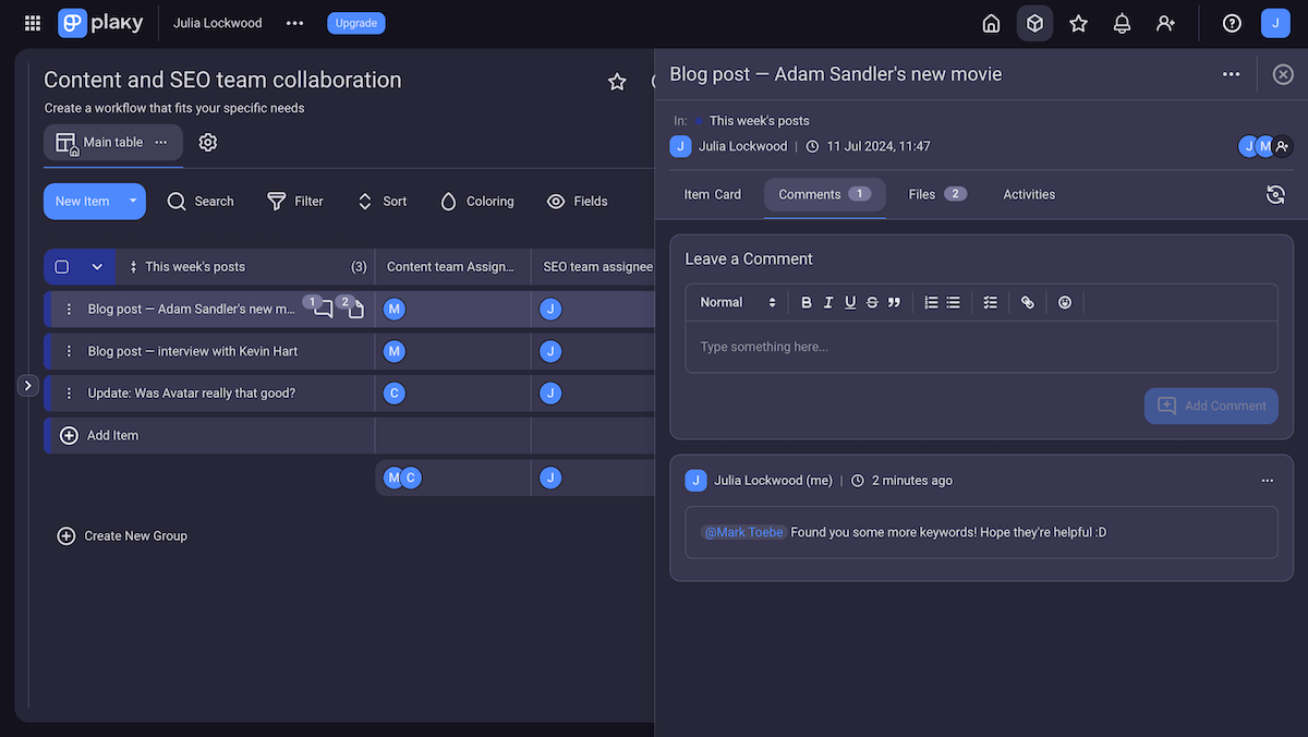 Using Plaky to enable cross-team collaboration