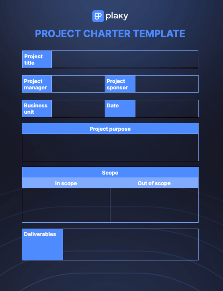 Project charter template example