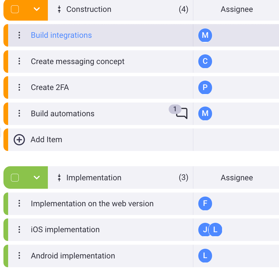 Add one or multiple assignees to tasks in Plaky