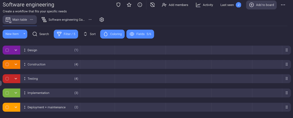 Create task groups in Plaky for better organization