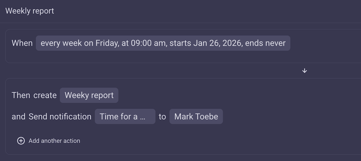 Board automations in Plaky