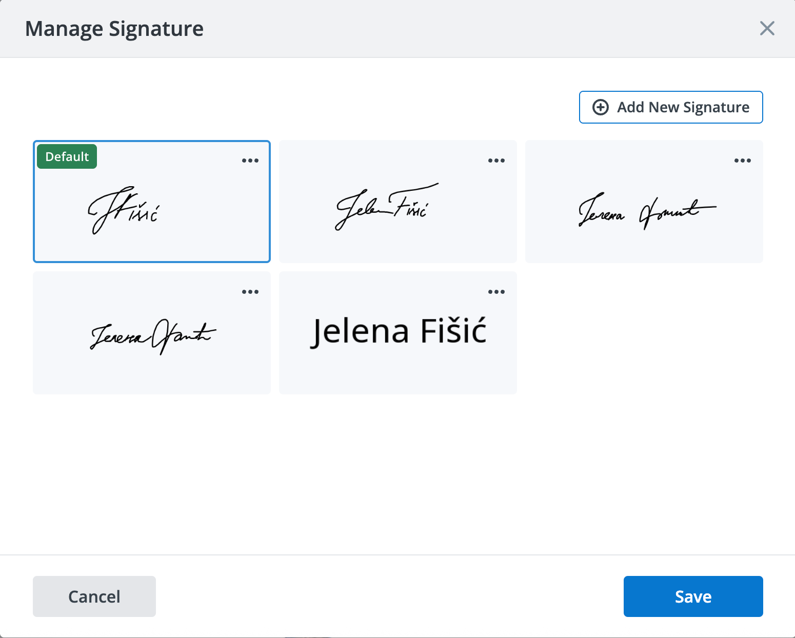 Creating a signature in SignNow