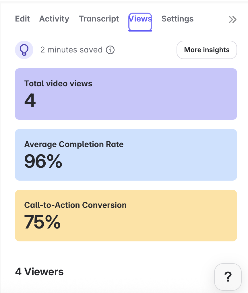 Video insights in Loom