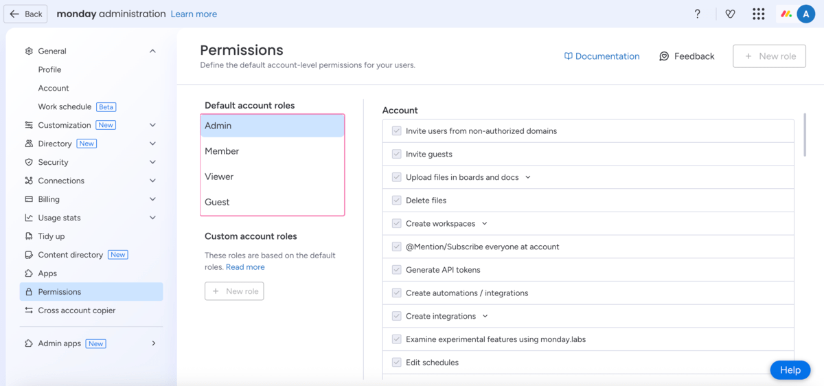 Setting up permissions in monday.com  
