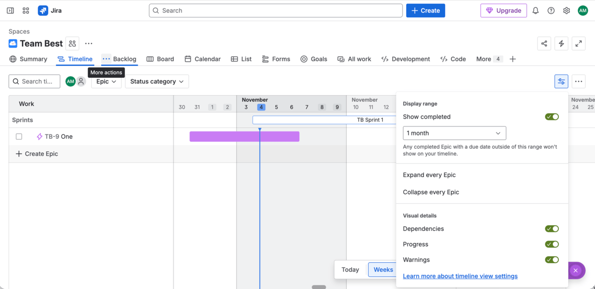 Managing project dependencies in Jira